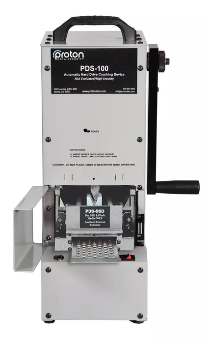 Proton PDS-100 Hard Drive Crusher (electrically and/or manually powered)