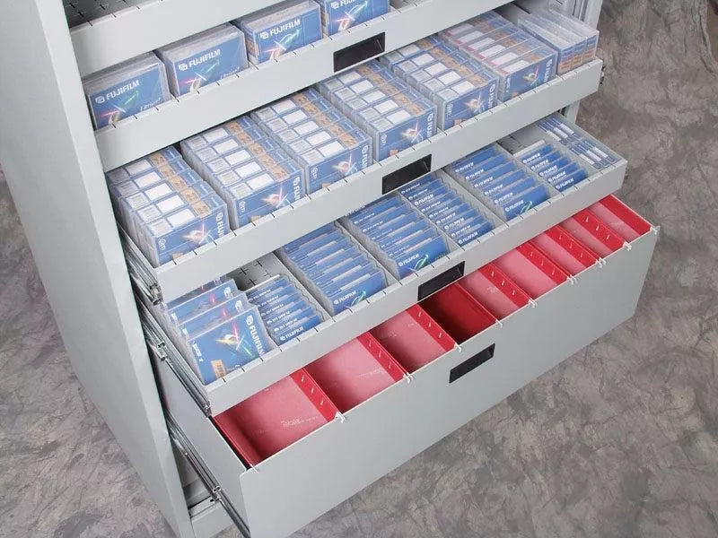 LTO and Hard Drive Multi Media Cabinet 72" (with 12 Shelves)