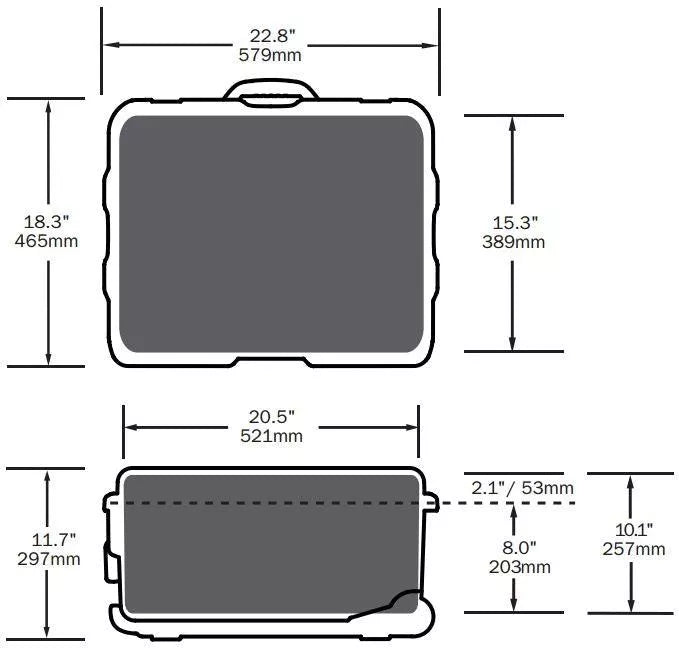 3.5" Hard Drive Waterproof Case - 30 Capacity - Long Slots (Wheeled)