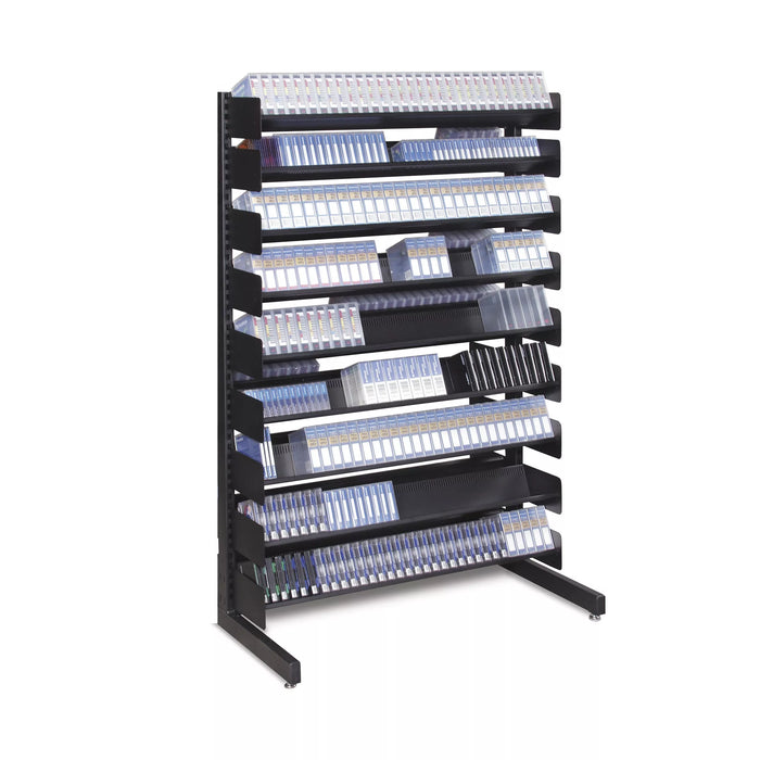 LTO & Hard Drive Storage Rack 54" Single-Sided (8 Shelves)